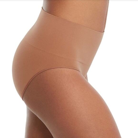 SPANX High-Waisted Ecocare Seamless Shaping Brief. Cafe‎ Au Lait. Size Medium - Picture 8 of 8